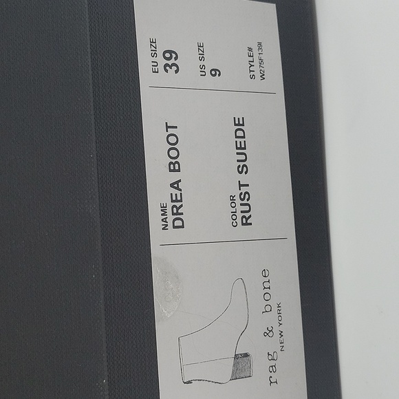 83- rag & bone New York Drea Boot Rust Suede Size 9 NWT - Picture 17 of 17